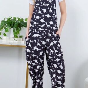 NWT LA plus Soul dinosaur overalls